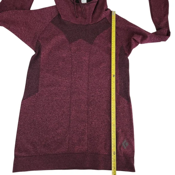 BLACK DIAMOND heathered burgundy crux hoody pullover climbing hiking activewear - Picture 12 of 14
